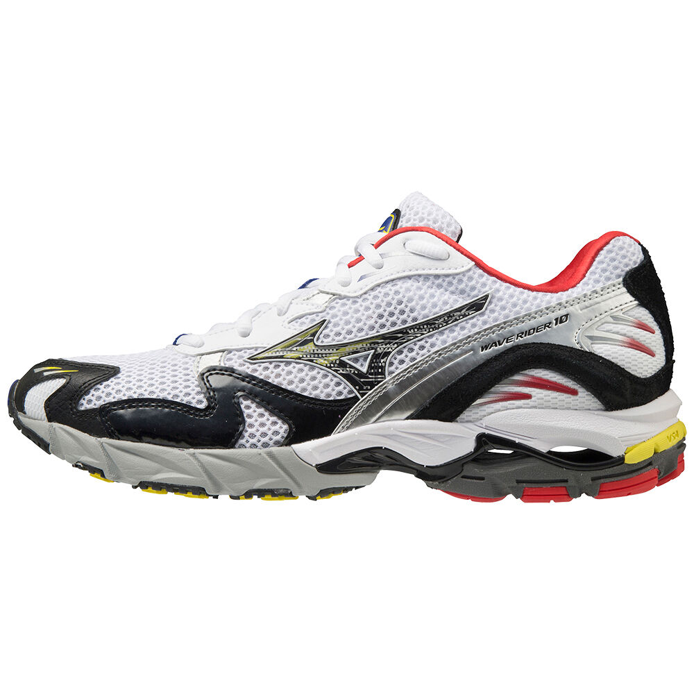 Tenis Mizuno Wave Rider 10 Para Hombre Blancos/Negros/Rojos 3957140-DK